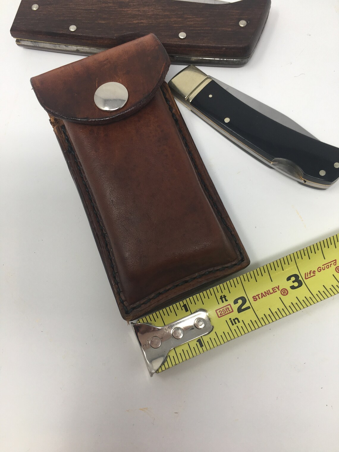 Amish Made Leather Knife Sheath Pouch for Belt Etsy