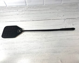 Amish Made Leather Fly Swatter: "The Husband Persuader" in Black Leather