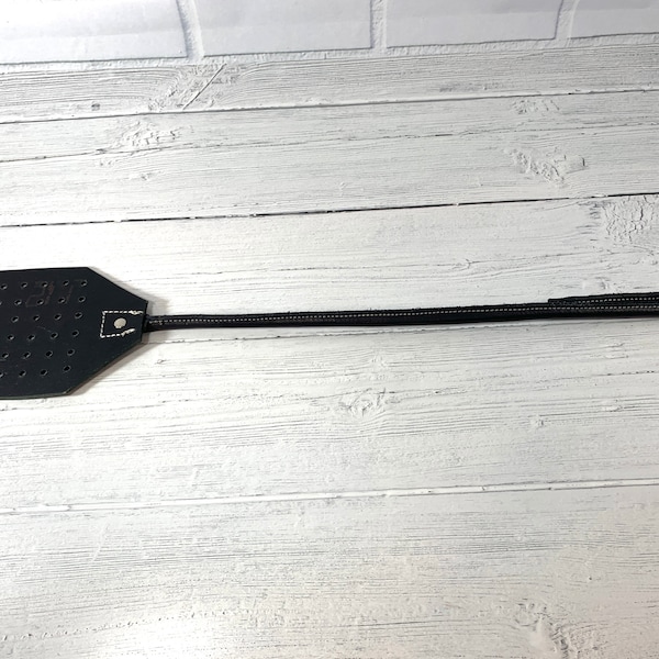 Amish Made Leather Fly Swatter: "The Husband Persuader" in Black Leather