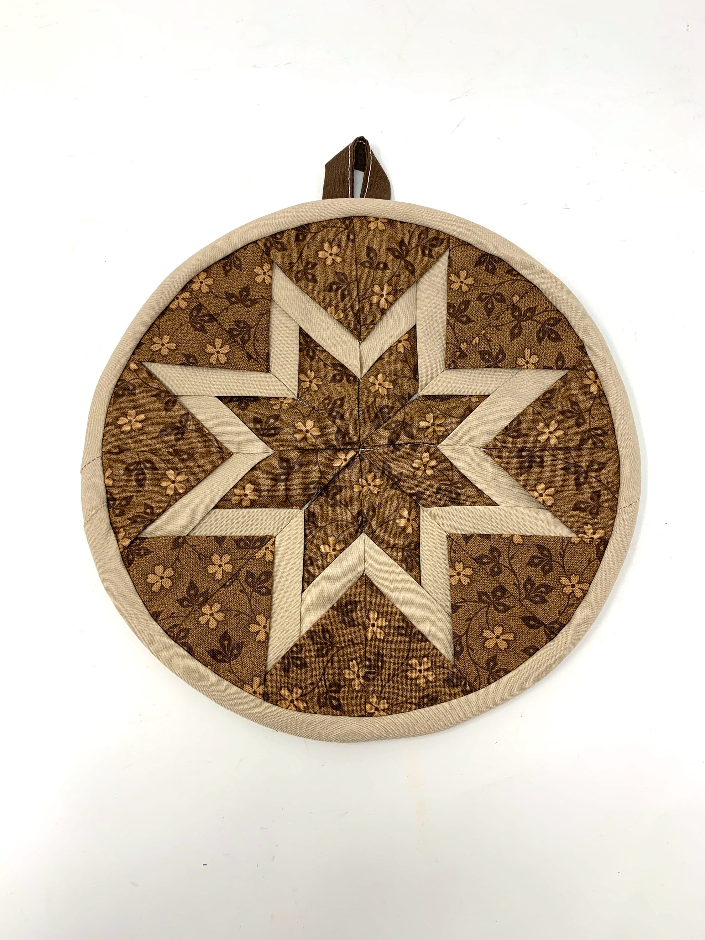 Amish Made Brown Folding Star Potholder