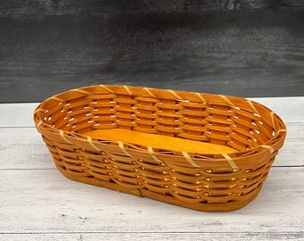 Cesta de sopa ovalada hecha por Amish en color natural