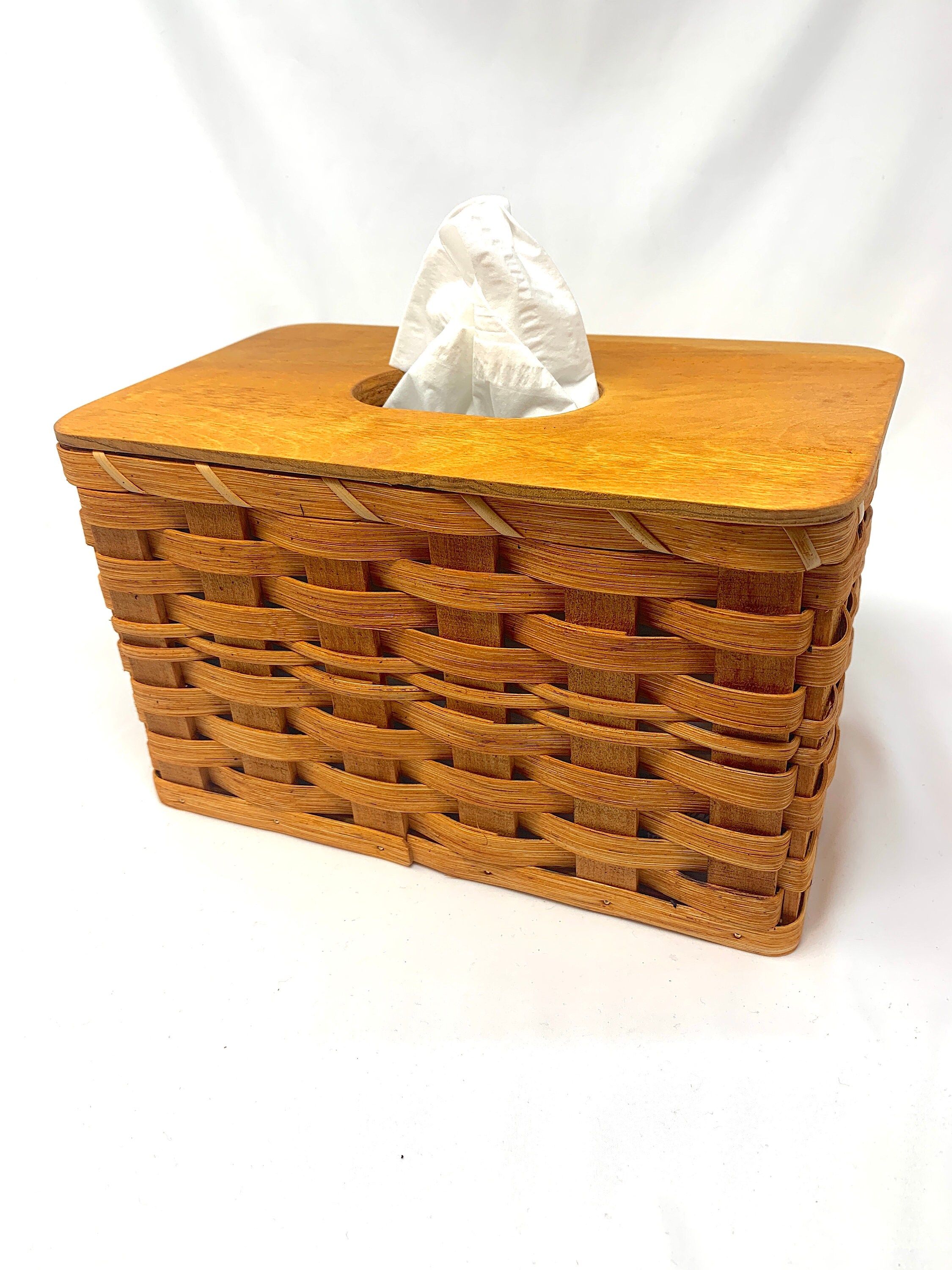 Square Tissue Box Holder  Amish Wicker Kleenex Box Cover – Amish Baskets