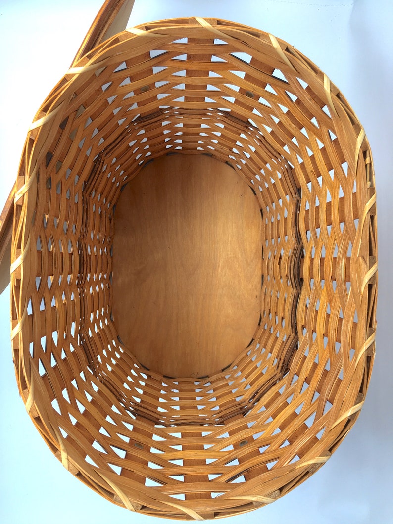 Amish Made Large Knitting Basket With Cover Etsy India