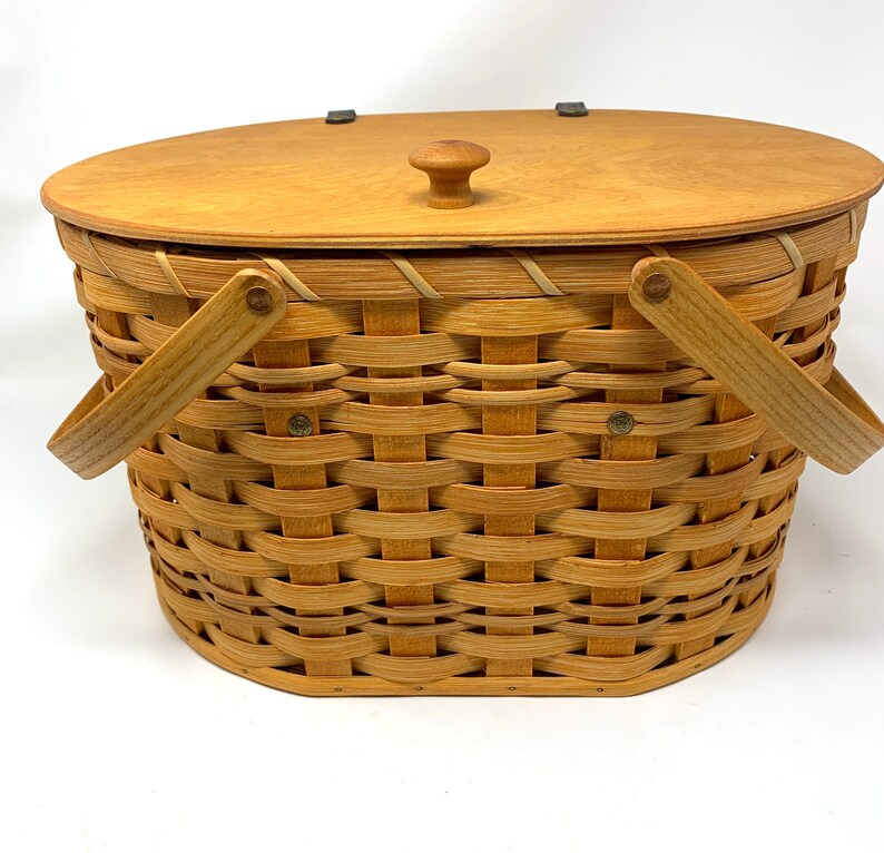 Amish Made Sewing Basket With Removable Tray - Etsy
