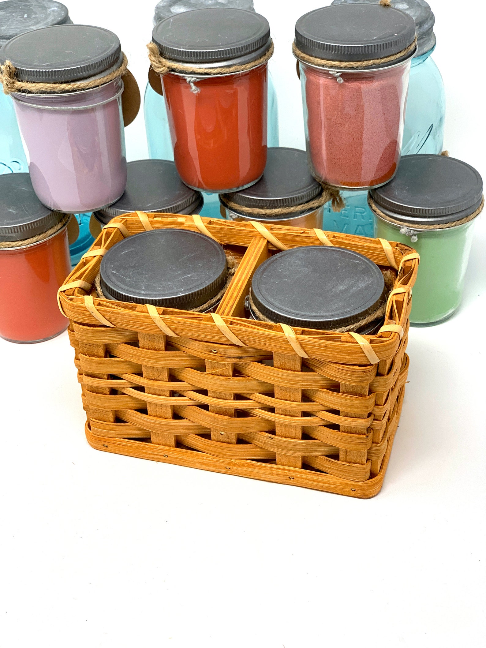 Amish Made Jelly Jar Basket Etsy