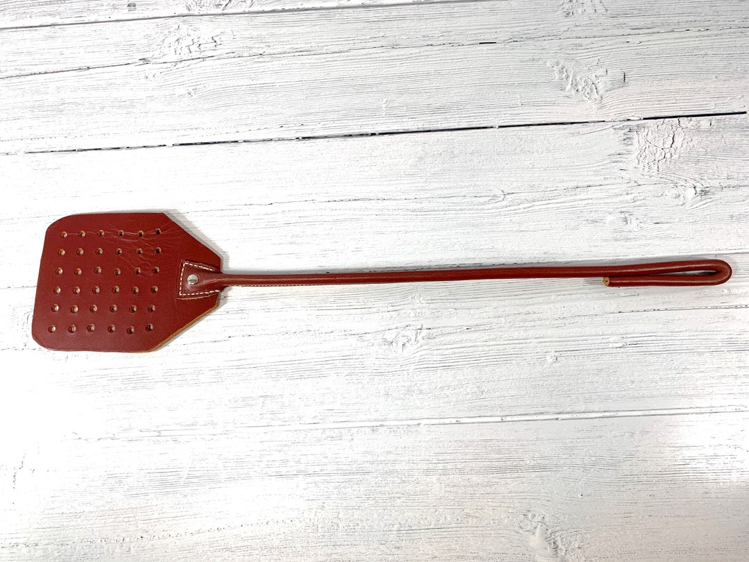 Amish Made Leather Fly Swatter the Husband Persuader in Chestnut
