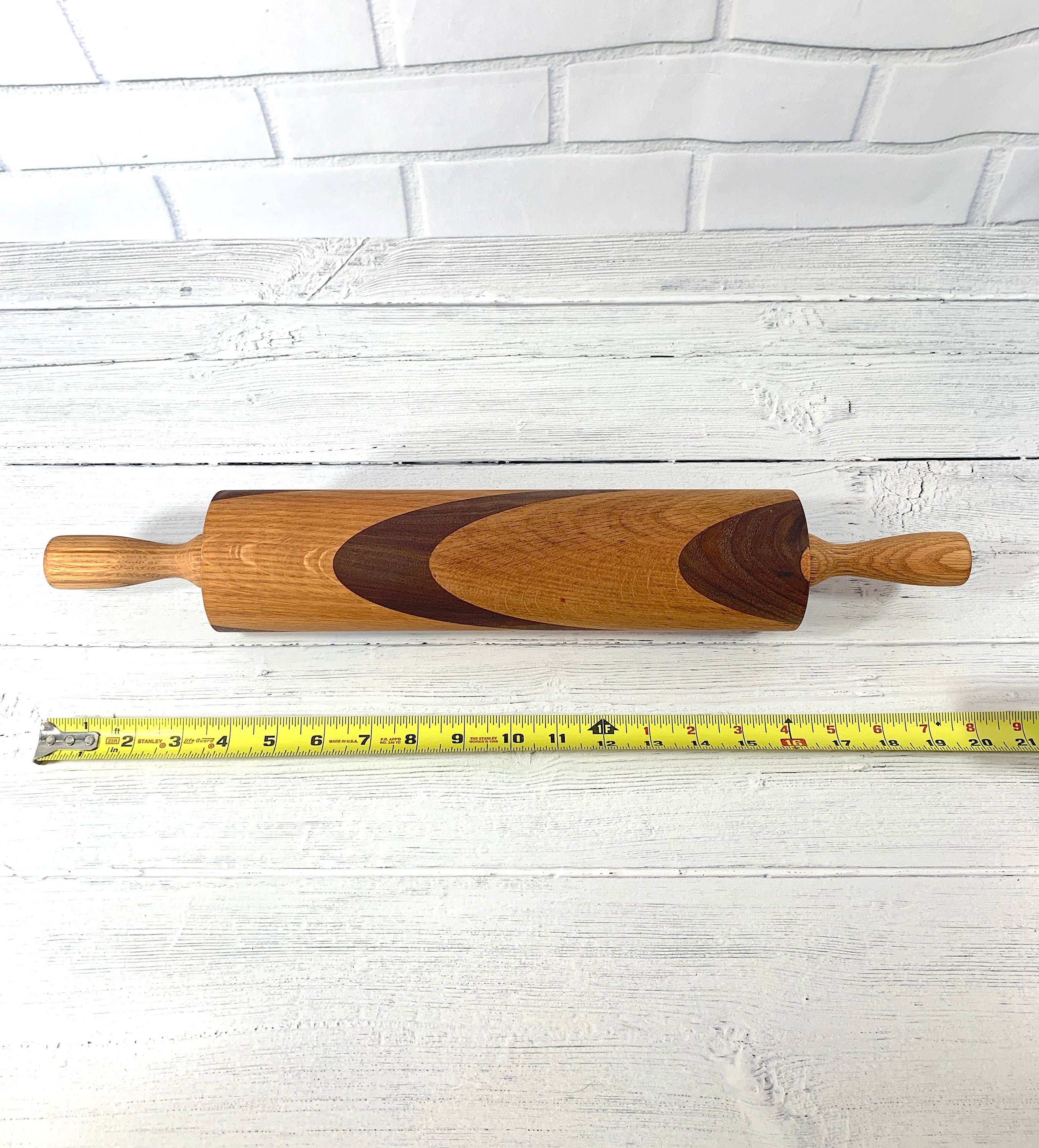 Amish Made Baker's Rolling Pin the Dark Swirl Etsy