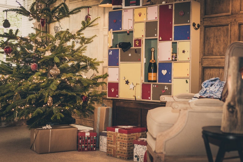 Advent Calendar With Locking Doors Etsy