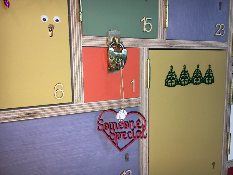 Advent Calendar With Locking Doors Etsy