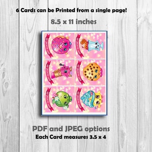 Shopkins Valentines Day Cards - Etsy