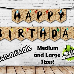 Wandpapier Paint Sci Fi Show inspiriertes druckbares Banner, Happy Birthday Banner, Custom, Instant Download, Party Dekor