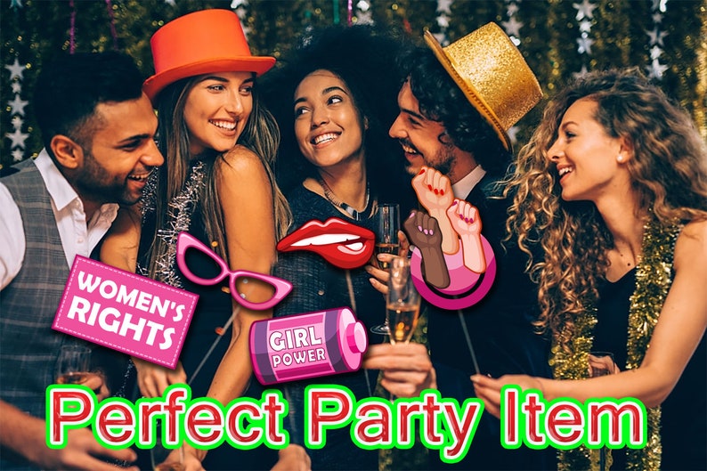 Feminist party supplies Instant download Printable Women/'s Rights Photo Booth Props Women/'s Empowerment