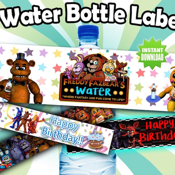 Water Bottles Five Nights at Freddys Etsy