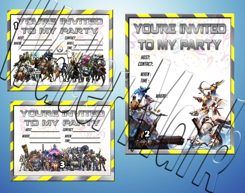 Overwatch Birthday Party Invites Invitations Instant Download | Etsy