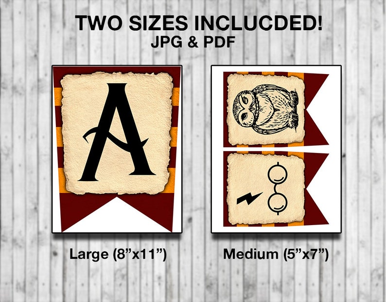 Harry Potter Inspired Printable Birthday Banner Happy | Etsy