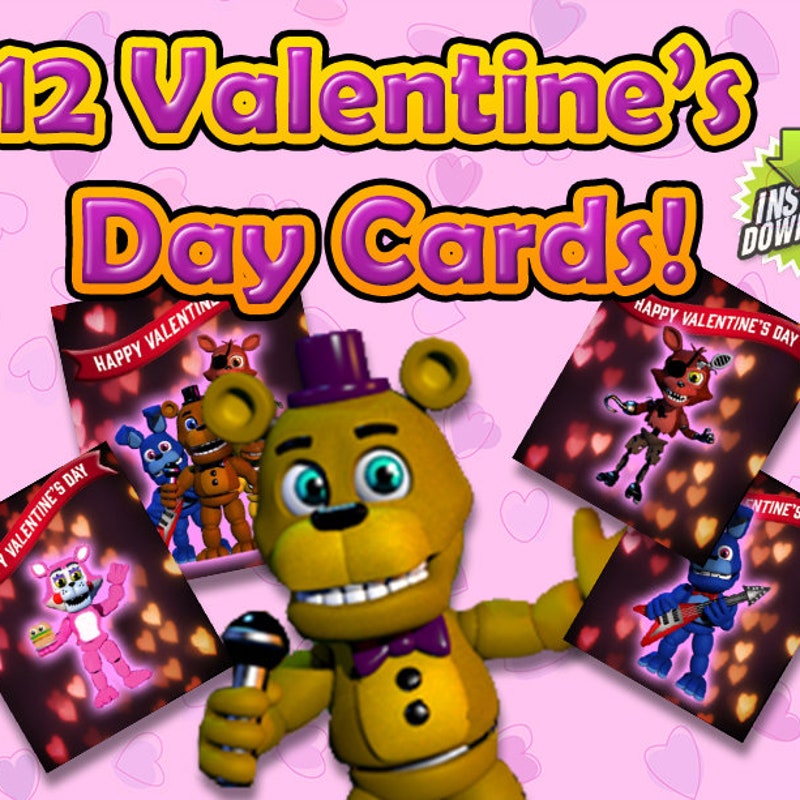 Five Nights at Freddys Valentines Day Cards - Etsy