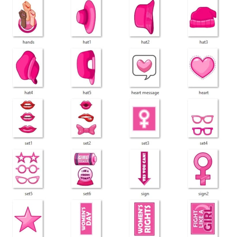 Feminist party supplies Instant download Printable Women/'s Rights Photo Booth Props Women/'s Empowerment