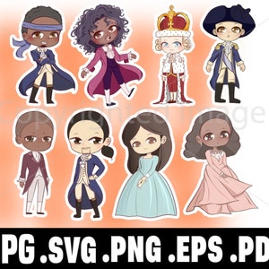 Hamilton Musical SVG Stickers, Silhouette Cutting Machine, Instant Download,Planner stickers, Printable