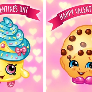 Shopkins Valentines Day Cards - Etsy