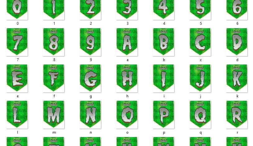 Plants VS Zombies, Full Alphabet Garland, Happy Birthday Banner, Custom,  Instant Download, P…