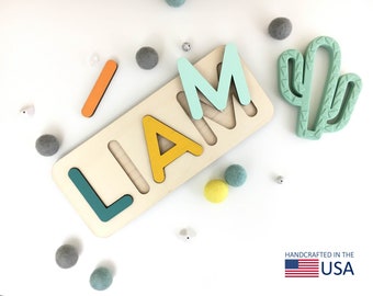 Custom Name Puzzle Personalized Gift Children name puzzle Newborn Gift \u2013 childrens decor Wooden Letter Puzzle Wooden Name Puzzle