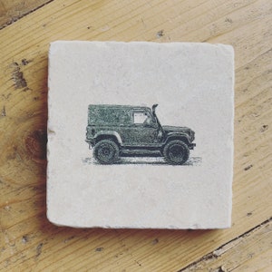 Land Rover Defender ~ Natural Stone Coaster