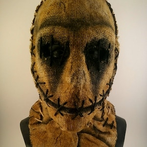 Handmade Halloween Burlap Scarecrow Mask