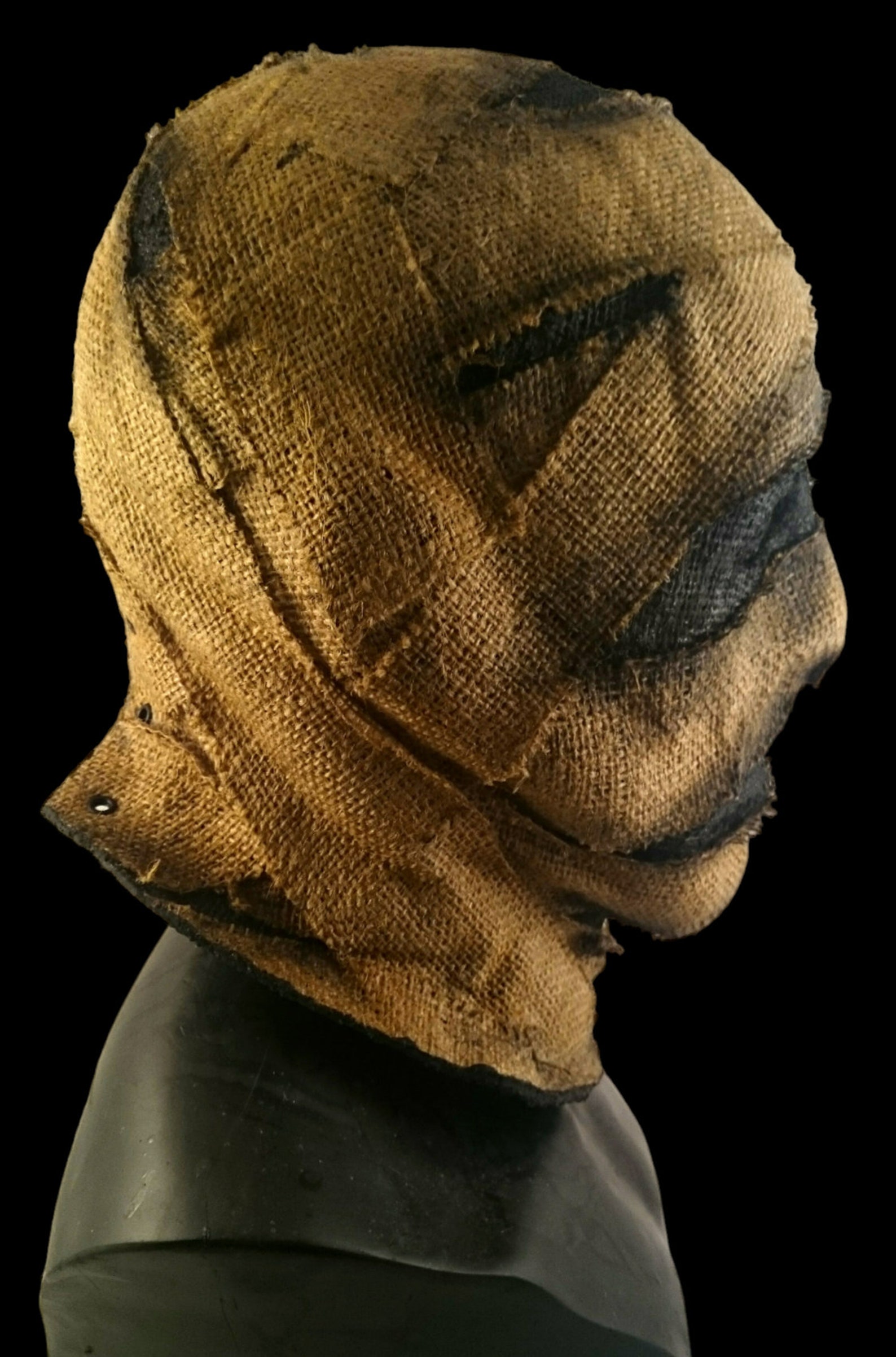 Handmade Halloween Burlap Scarecrow Mask Etsy