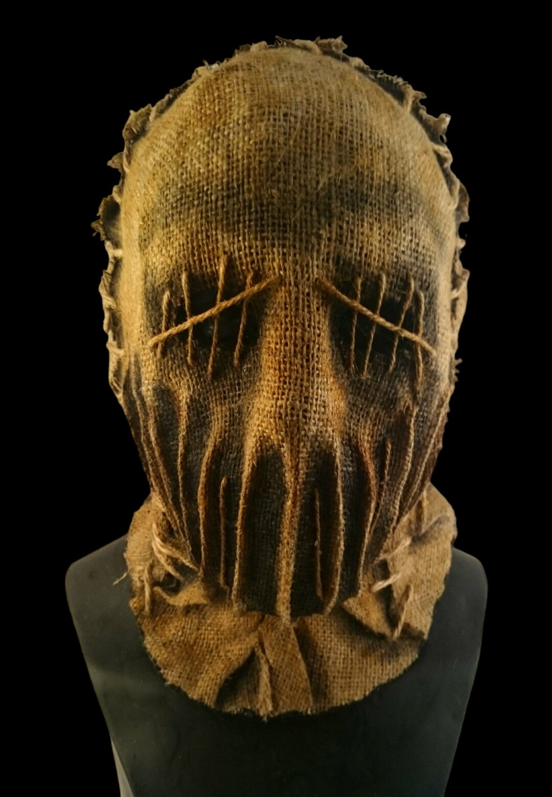 Handmade Halloween Burlap Scarecrow Mask Etsy
