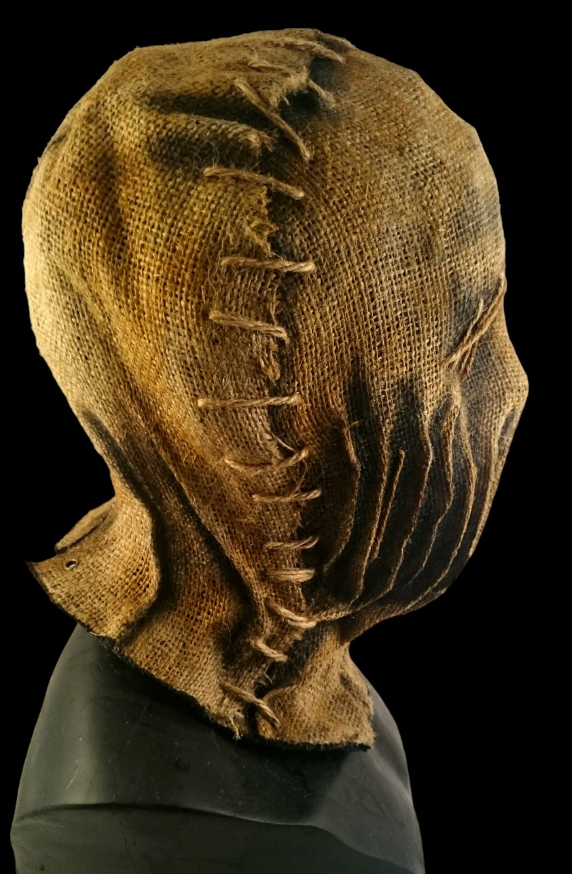 Handmade Halloween Burlap Scarecrow Mask Etsy
