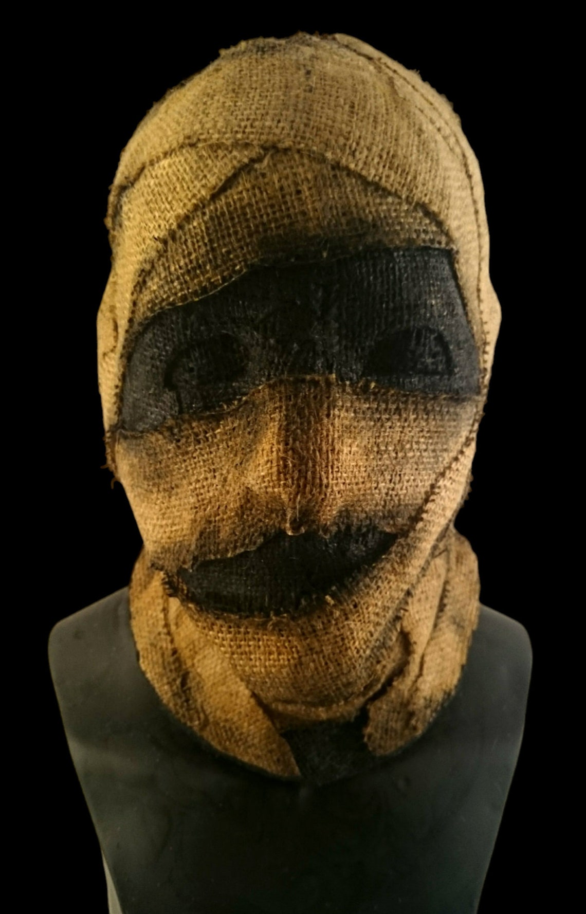 Handmade Halloween Burlap Scarecrow Mask Etsy