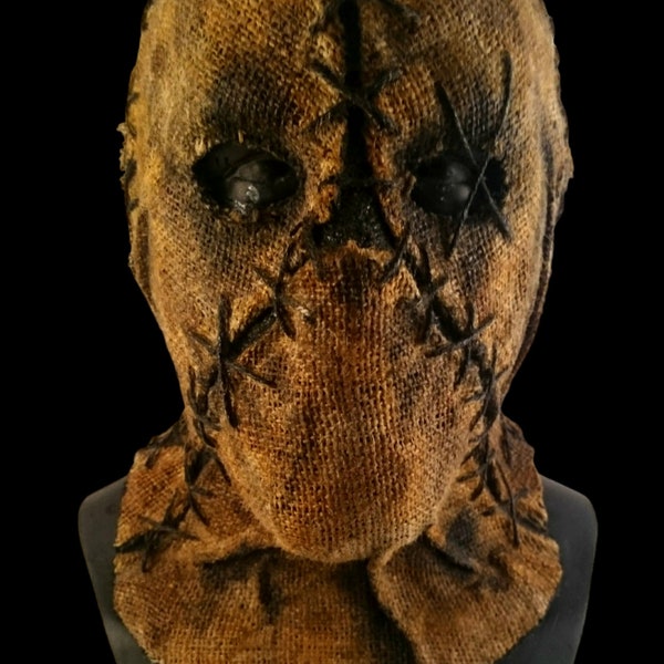 Handmade Halloween Burlap Scarecrow Mask