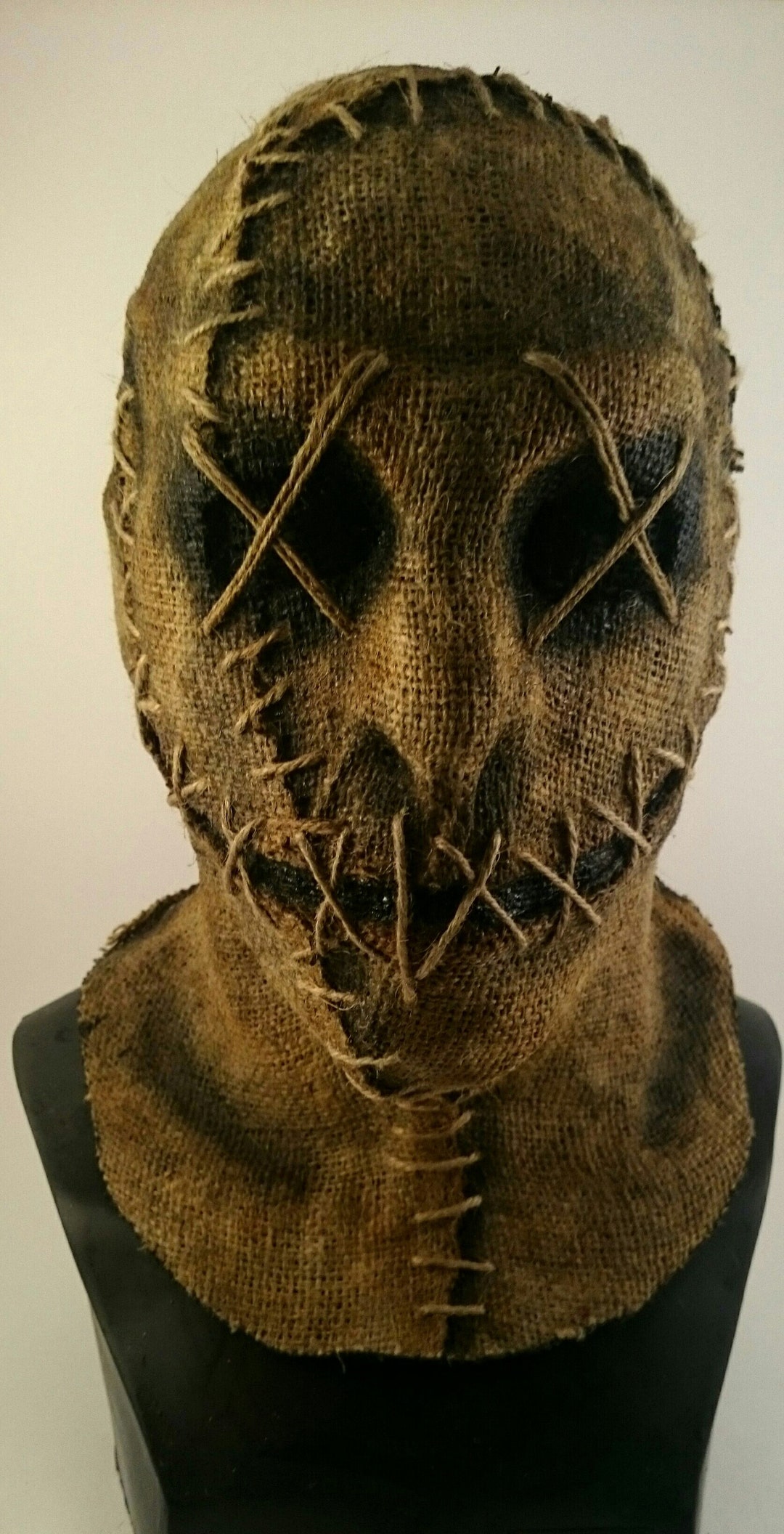 Pickering Knop Rundt om Handmade Halloween Horror Burlap Mask - Etsy