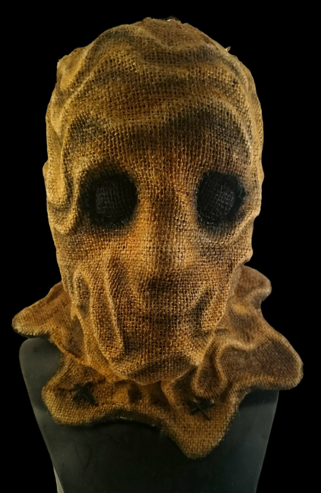 Handmade Halloween Burlap Scarecrow Mask Etsy