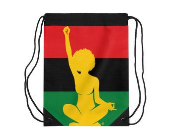Black Liberation Drawstring Bag