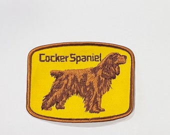 COCKER SPANIEL Dog Breed PATCH Detailed Stitching L@@K Vintage Item