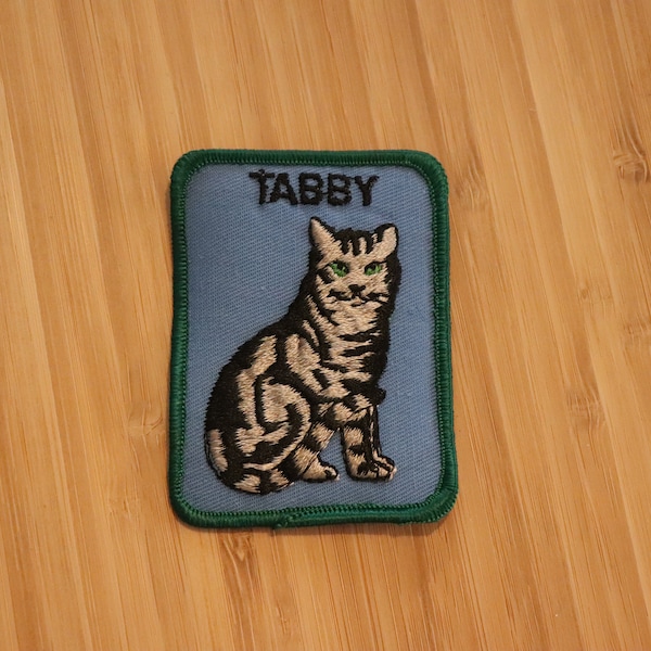 Vintage TABBY Patch Rare Retro L@@K Cat Lovers TABBY