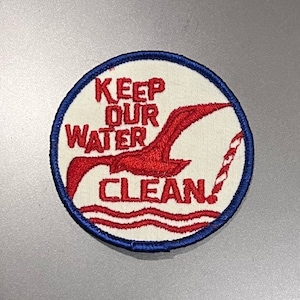Houd onze WATER CLEAN-patch Milieu Radical Vintage Relevant item Behoud Natuur Milieu