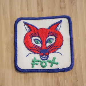 FOX Red Character Vintage Patch Rare Retro L@@K Quilters Crafters Kids