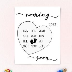 Calendrier Dannonce De Grossesse De Mai 22 Annonce De Etsy
