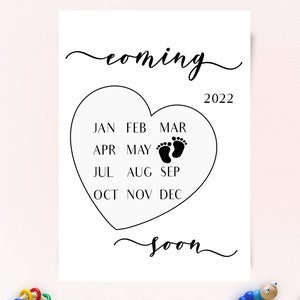 Avril 22 Calendrier Dannonce De Grossesse Avril 22 Etsy