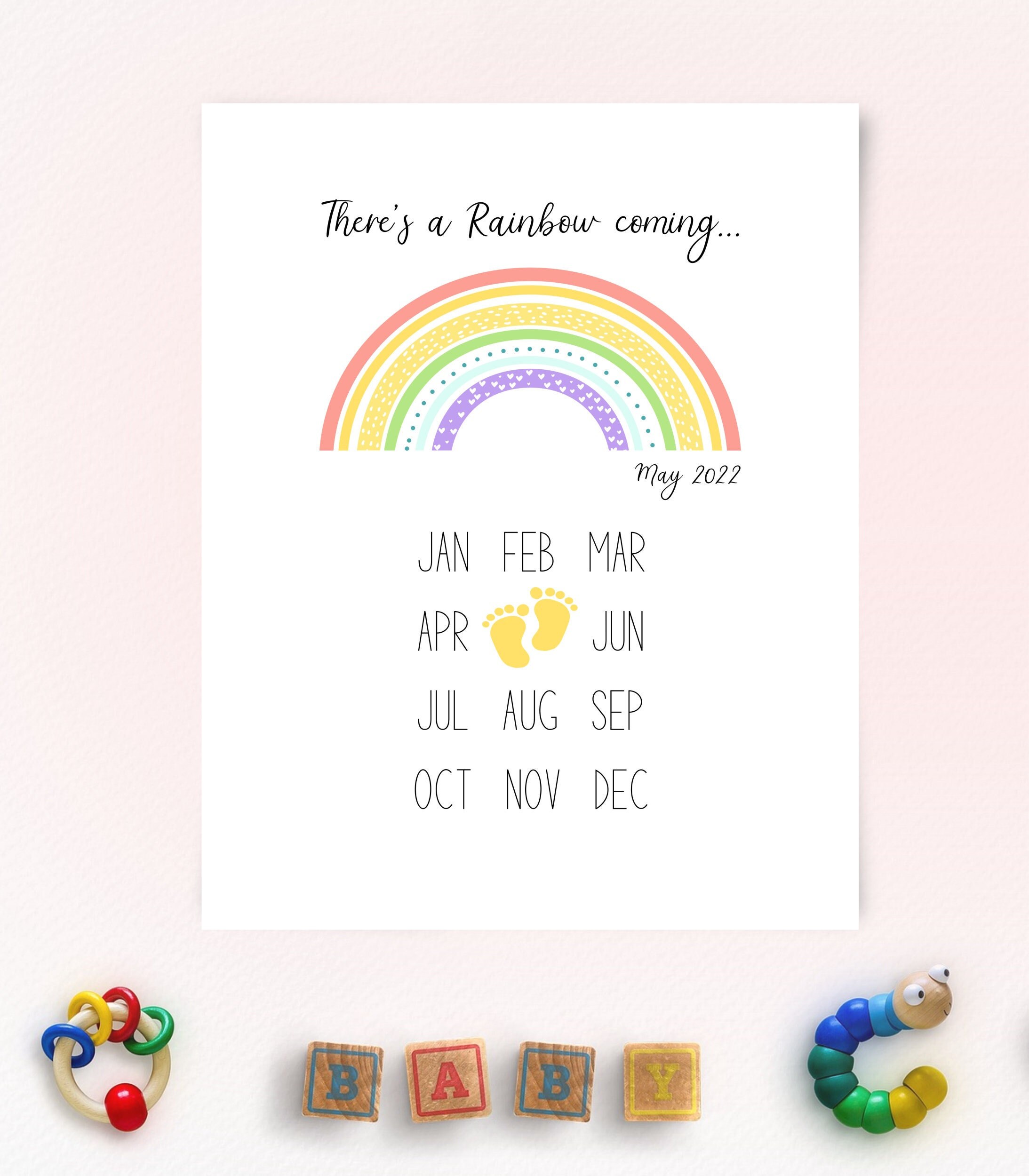 Mai 22 Annonce De Bebe Arc En Ciel Belle Facon De Reveler Etsy