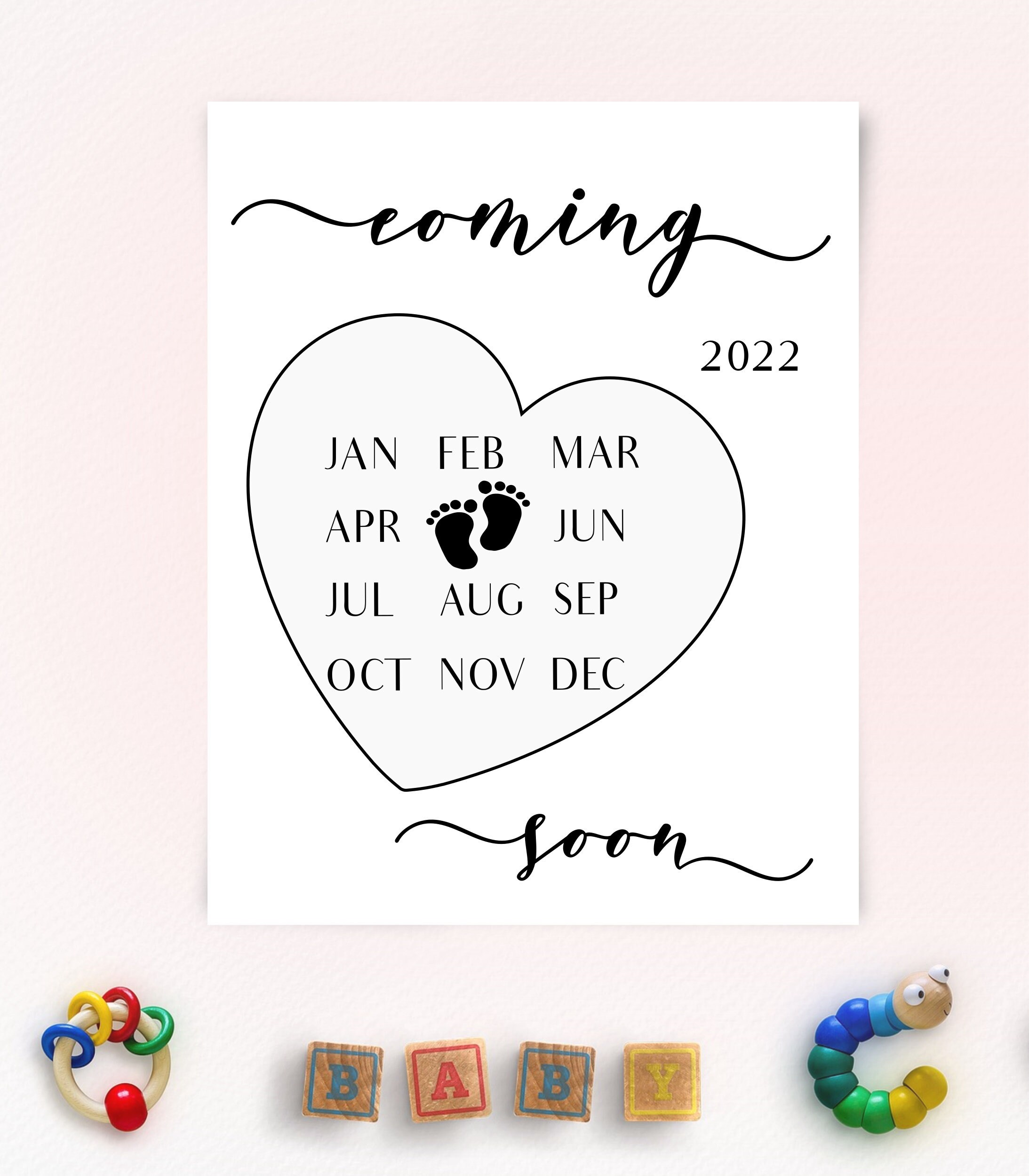 May 2022 Pregnancy Announcement Calendar Instagram Pregnant | Etsy