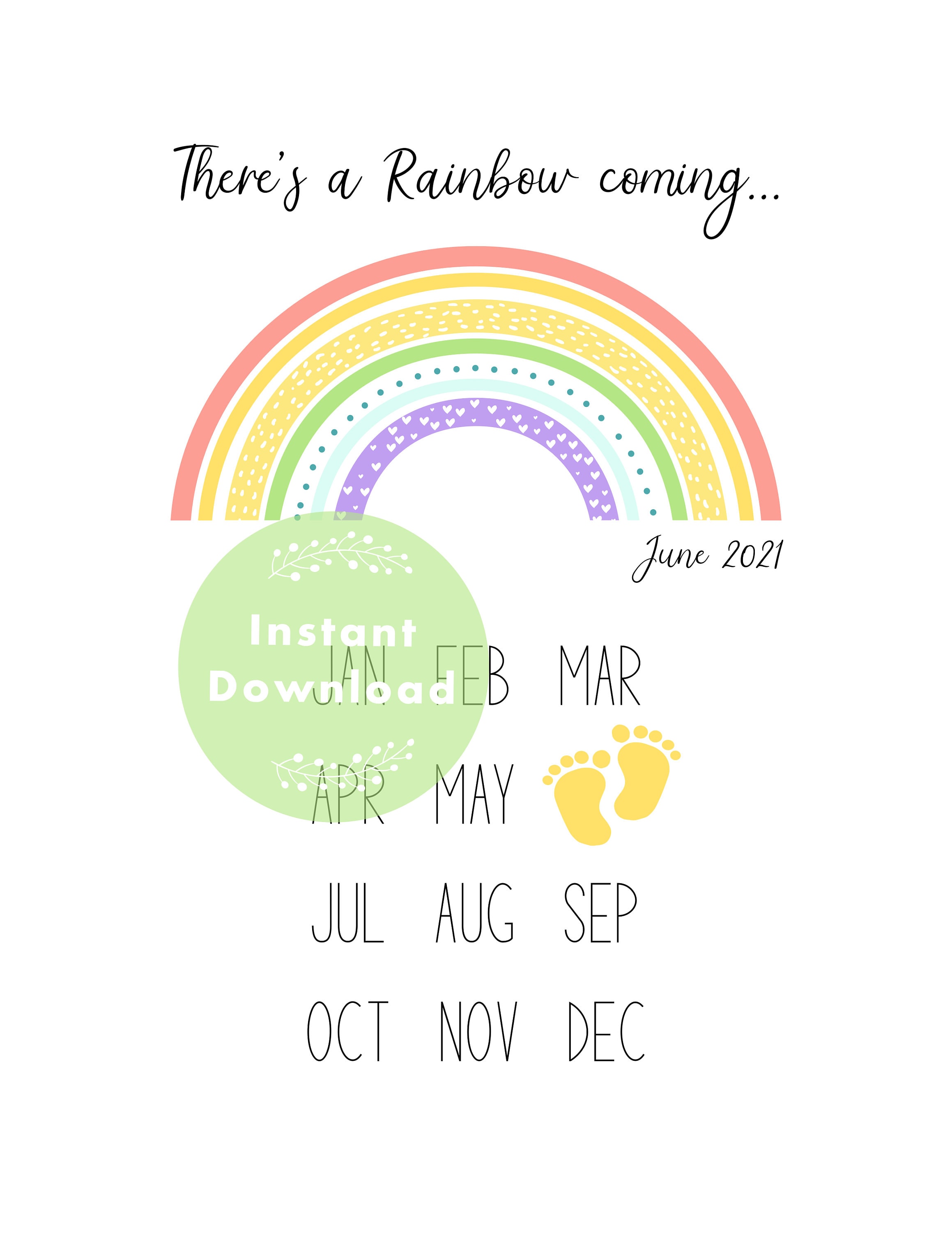 Rainbow baby announcement Beautiful way to reveal a rainbow | Etsy