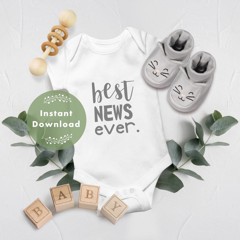 Cute Gender Neutral Baby Announcement Social Media Pregnancy - Etsy
