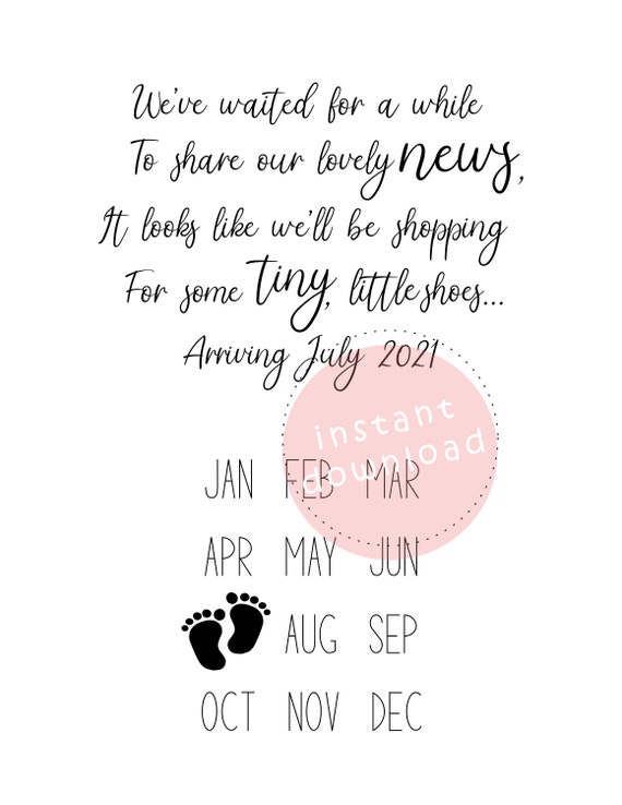 Juillet 21 Annonce De Grossesse Calendrier De Citation Etsy Juillet 21 Annonce De Grossesse Calendrier De Citation Etsy