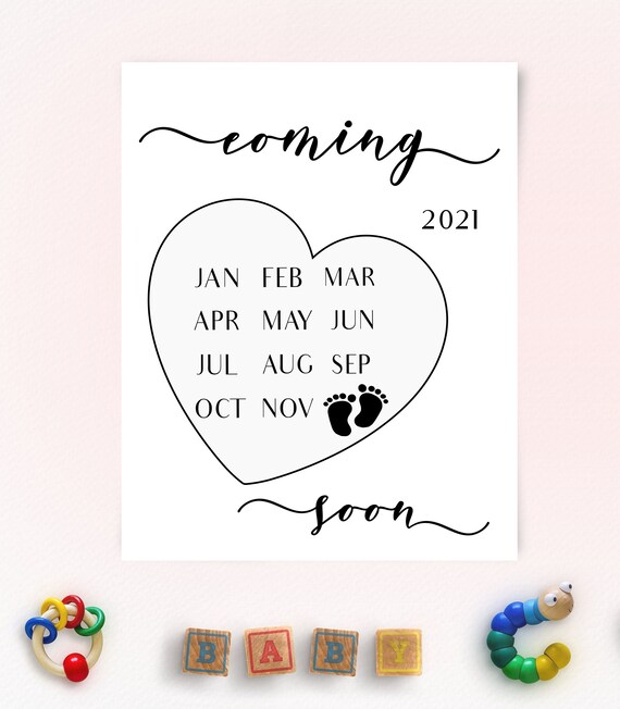 Decembre 21 Calendrier Des Annonces De Grossesse Decembre Etsy