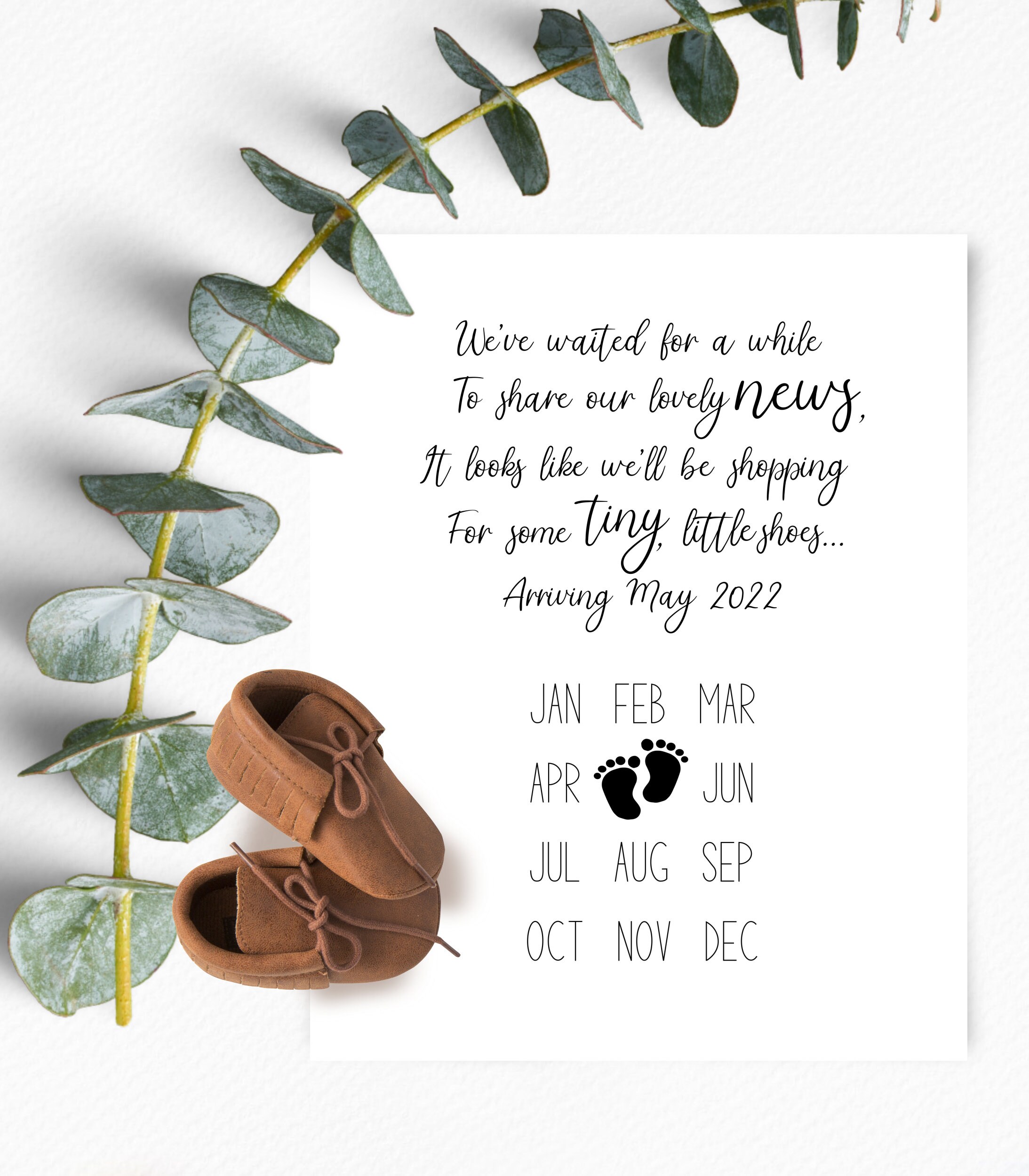 May 2022 Pregnancy Announcement Quote Calendar Social Media | Etsy Uk