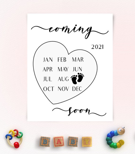 Septembre 21 Annonce De Grossesse Social Media Grossesse Etsy
