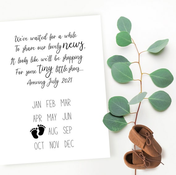 Juillet 21 Annonce De Grossesse Calendrier De Citation Etsy